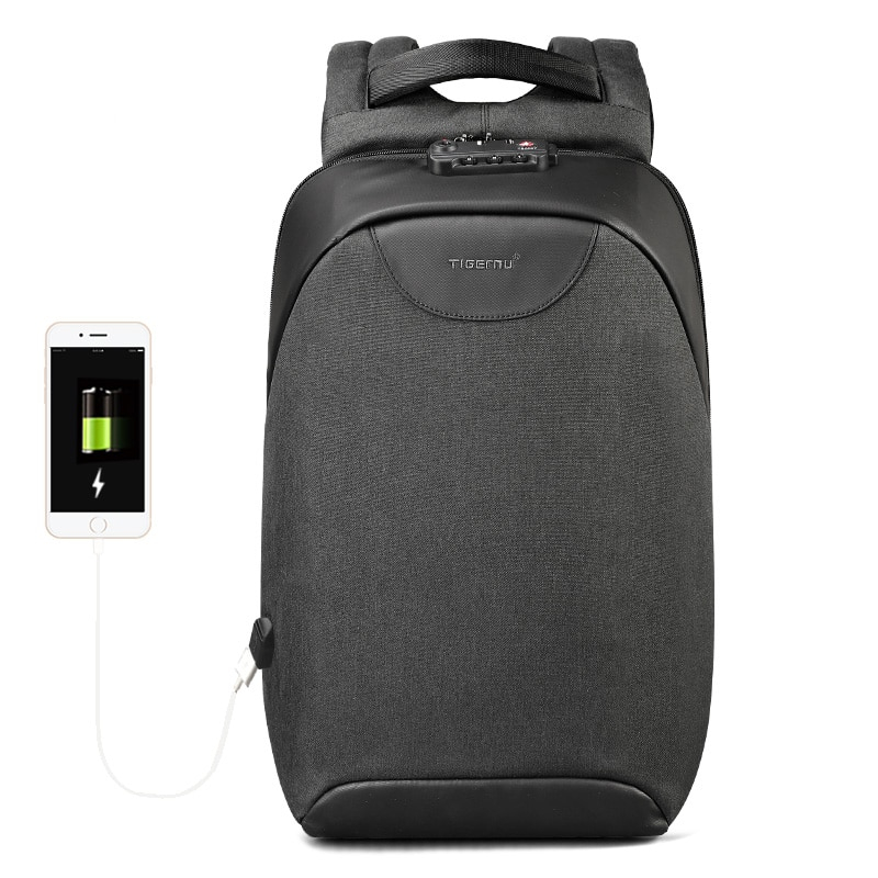 Password Lock USB Charge Port Travel Backpack - 4smarttravel